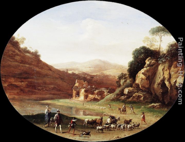 Valley with Ruins and Figures painting - Cornelis van Poelenburgh Valley with Ruins and Figures art painting